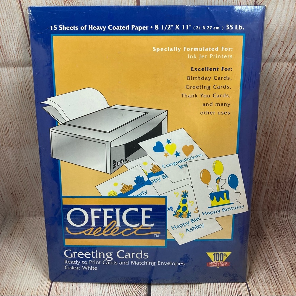 Blank Greeting Cards 15 Sheets & Envelopes Office Select